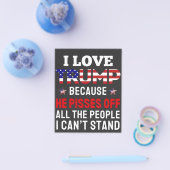 "Ik hou van Trump omdat hij alle mensen pisses Flyer (Enkel)