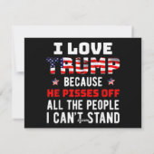 Ik hou van Trump omdat hij de mensen die ik kan af Feestdagenkaart (Achterkant)