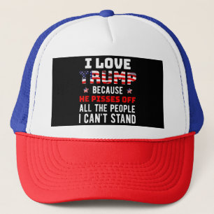 Ik hou van Trump omdat hij de mensen die ik kan af Trucker Pet