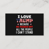 Ik hou van Trump omdat hij de mensen die ik kan af Visitekaartje (Achterkant)
