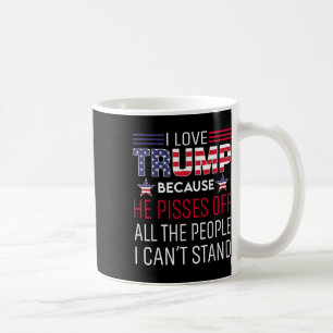 Ik hou van Trump omdat hij de mensen die ik niet k Koffiemok