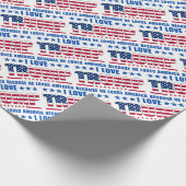 "Ik hou van Trump omdat hij van Amerika houdt" Cadeaupapier (Hoek)