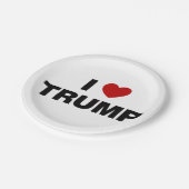 Ik hou van Trump Papieren Bordje (Gekanteld)