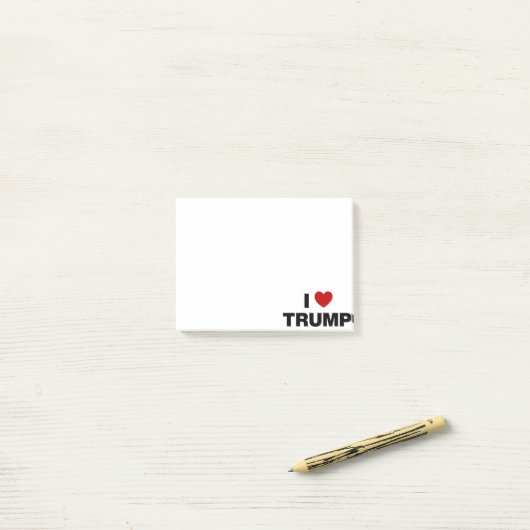Ik hou van Trump Post-it® Notes (Op bureau)