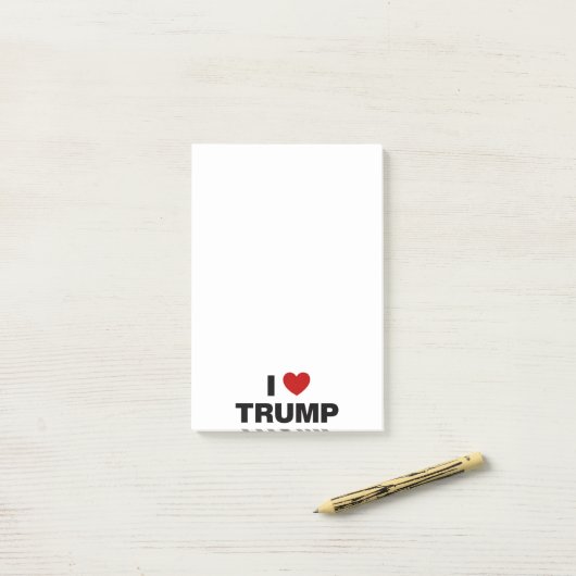 Ik hou van Trump Post-it® Notes (Op bureau)