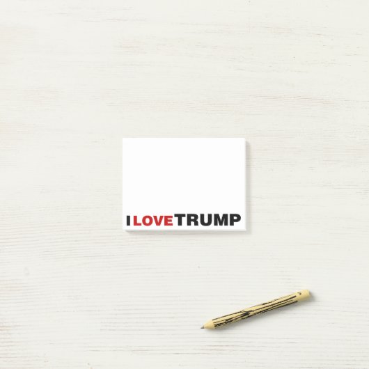 Ik hou van Trump Post-it® Notes (Op bureau)