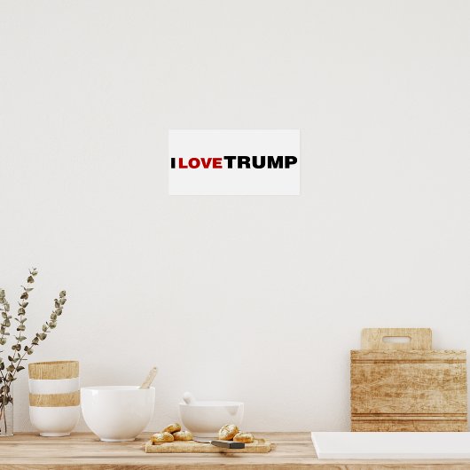 Ik hou van Trump Poster (Keuken)