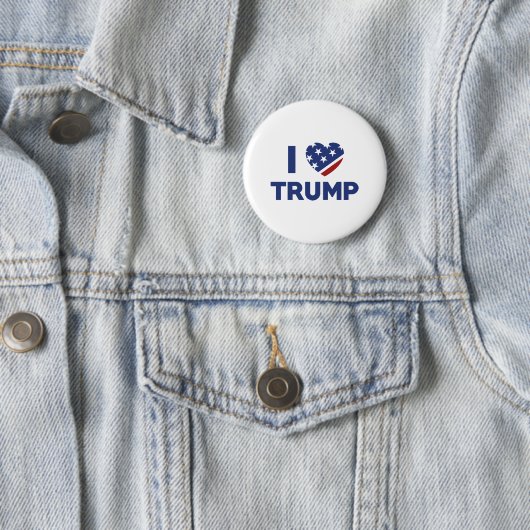 Ik hou van Trump Ronde Button 5,7 Cm (In situ)