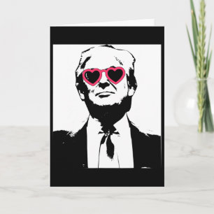 Ik Hou Van Trump Roze Hart Zonnebril Punk Rock Rav Kaart