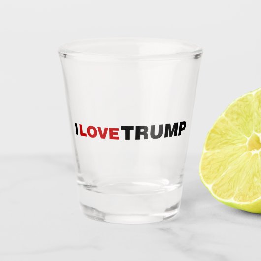 Ik hou van Trump Shot Glas (Voorkant)