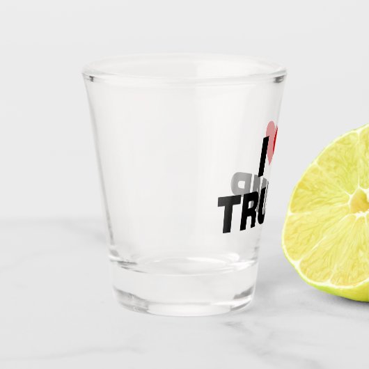 Ik hou van Trump Shot Glas (Links)