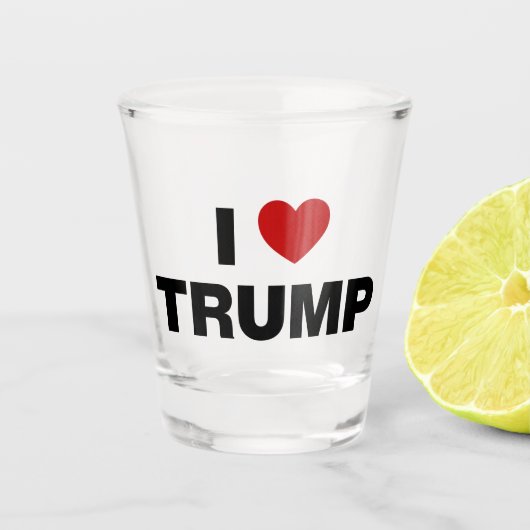 Ik hou van Trump Shot Glas (Voorkant)