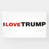Ik hou van Trump Spandoek (Horizontaal)
