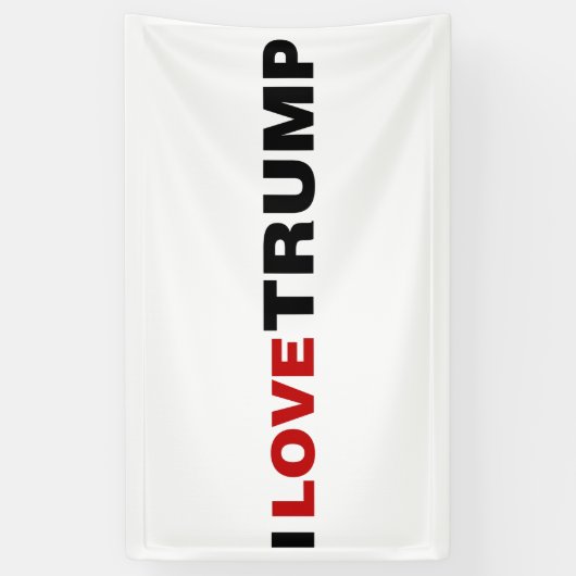 Ik hou van Trump Spandoek (Verticaal)