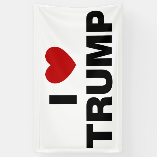 Ik hou van Trump Spandoek (Verticaal)