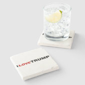 Ik hou van Trump Stenen Onderzetter (Zijkant)