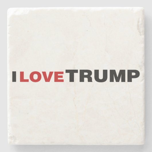 Ik hou van Trump Stenen Onderzetter (Voorkant)