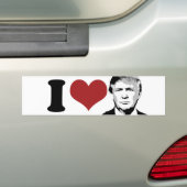 Ik hou van Trump voor President Bumper --.png Bumpersticker (Op auto)