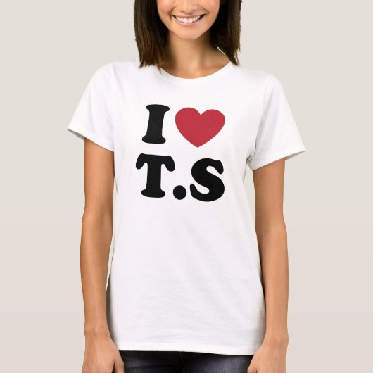 Ik hou van TS I Heart T.S T-shirt (Voorkant)