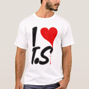 Ik hou van TS Valentijnsdag liefhebbers koppels T-shirt