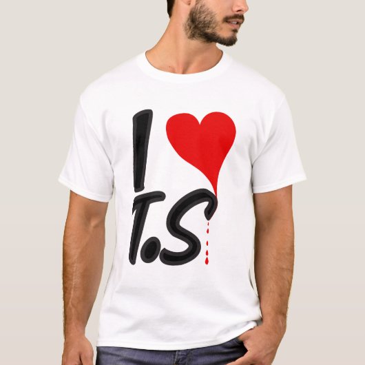 Ik hou van TS | Valentijnsdag liefhebbers koppels T-shirt (Voorkant)