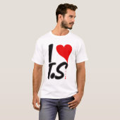 Ik hou van TS | Valentijnsdag liefhebbers koppels T-shirt (Voorkant volledig)