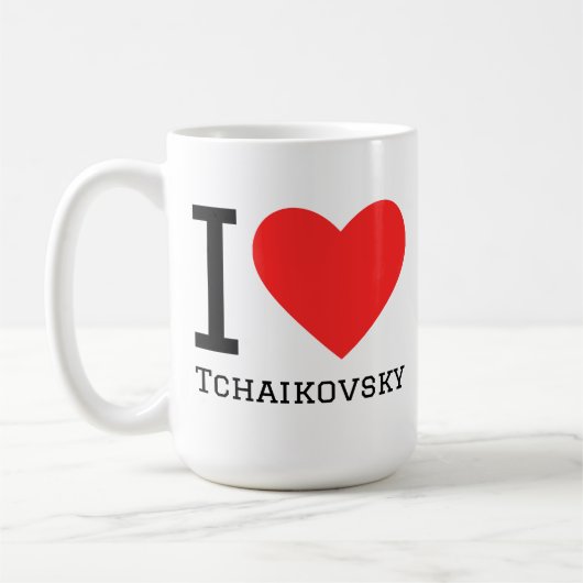 Ik hou van Tsjajkovski Koffiemok (Links)