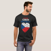 Ik hou van Tsjechië, trots op de Tsjechische vlag T-shirt (Voorkant volledig)