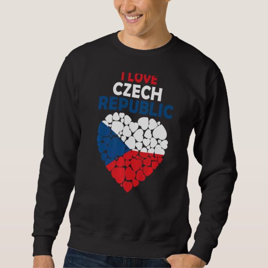 Ik hou van Tsjechië, trots op de Tsjechische vlag Trui (Voorkant)