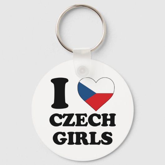 Ik hou van Tsjechische meisjes Sleutelhanger (Voorkant)