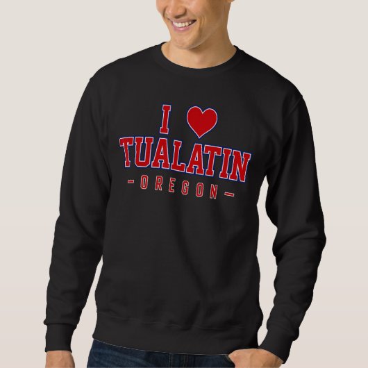 Ik hou van Tualatin Oregon Trui (Voorkant)