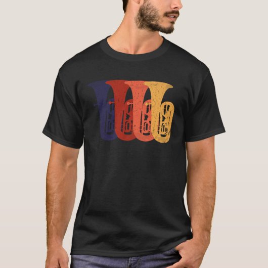 Ik hou van Tuba-instrument T-shirt (Voorkant)