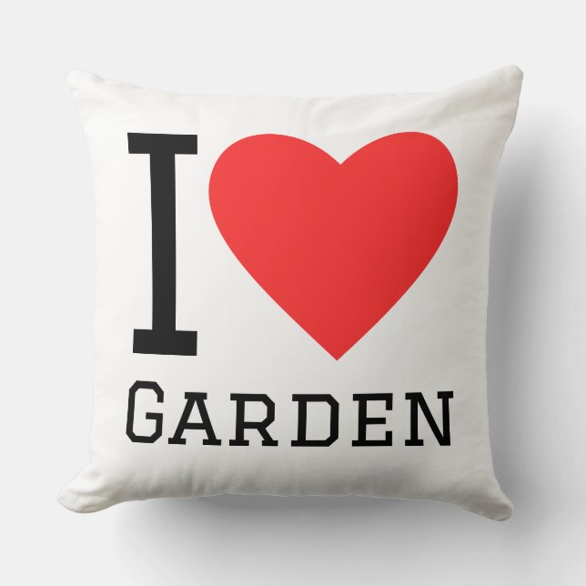 Ik hou van tuin kussen (Voorkant)