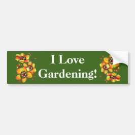 Ik hou van tuinbouw - exotische bloemen bumpersticker