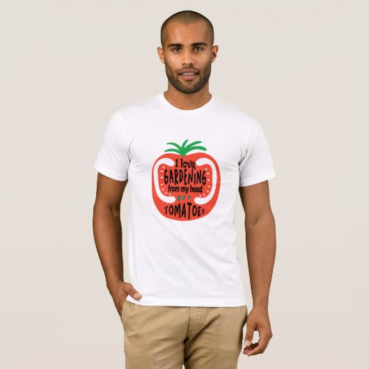 Ik hou van tuinbouw van mijn hoofd Tomaten Funny G T-shirt (Voorkant volledig)