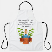 Ik hou van tuinieren, het is een plek waar ik meze schort (Voorkant)