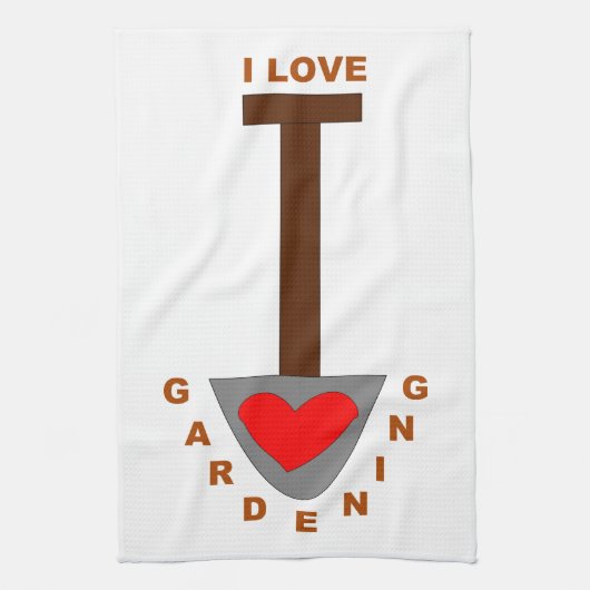 Ik hou van tuinkleding uit de keukenhanddoek (Verticaal)
