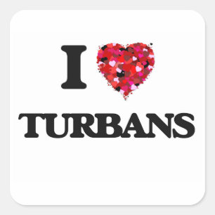 Ik hou van tulbanden vierkante sticker
