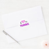 Ik hou van tumble ronde sticker (Envelop)