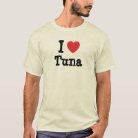 Ik hou van Tuna hart T-Shirt