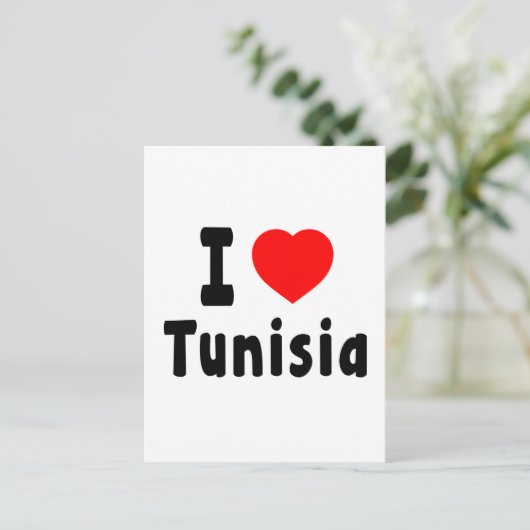 Ik hou van Tunesië. Briefkaart (Staand voorkant)