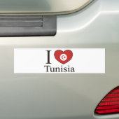 Ik hou van Tunesië Bumpersticker (Op auto)