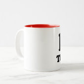 Ik hou van Tunesië Tweekleurige Koffiemok (Voorkant links)