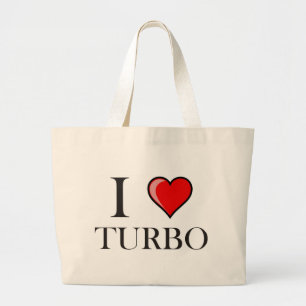 Ik hou van Turbo Grote Tote Bag
