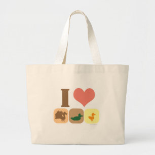 Ik hou van Turducken! Grote Tote Bag