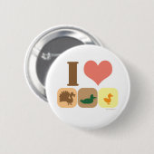 Ik hou van Turducken! Ronde Button 5,7 Cm (Voorkant /achterkant)