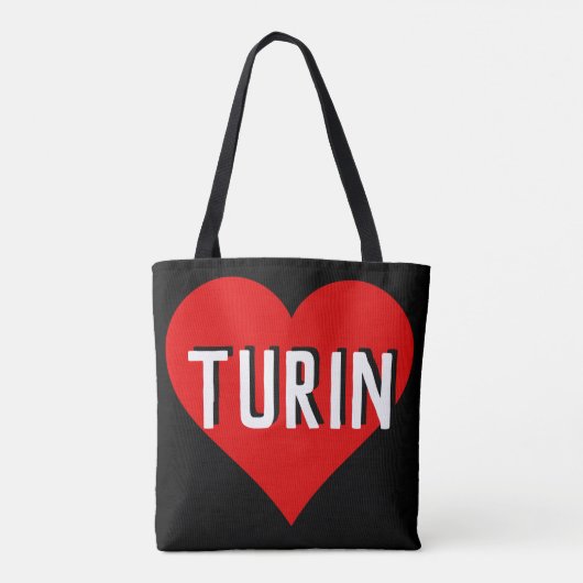 Ik hou van Turijn, Italië. Tote Bag (Achterkant)