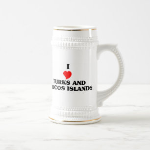 Ik hou van Turken en Caicos Eilanden Bierpul
