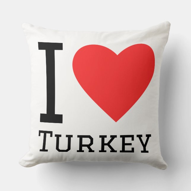 Ik hou van Turkije Kussen (Voorkant)