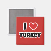Ik hou van Turkije Magneet (Voorkant / Achterkant)
